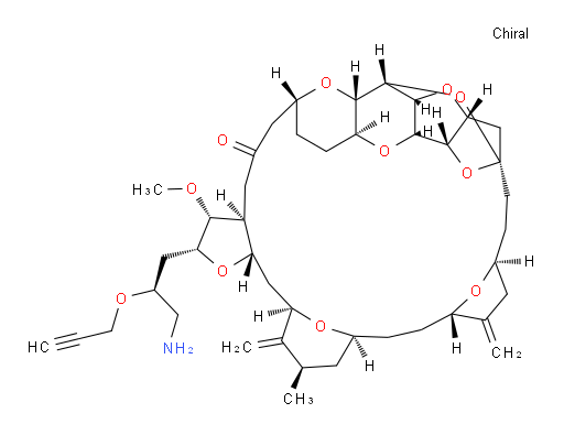 (2R,3R,3aS,7R,8aS,9S,10aR,11S,12R,13aR,13bS,15S,18S,21S,24S,26R,28R,29aS)-2-[(2S)-3-Amino-2-(2-propyn-1-yloxy)propyl]hexacosahydro-3-methoxy-26-methyl-20,27-bis(methylene)-11,15:18,21:24,28-triepoxy-7,9-ethano-12,15-methano-9H,15H-furo[3,2-i]furo[2′,3′:5,6]pyrano[4,3-b][1,4]dioxacyclopentacosin-5(4H)-one (ACI)
