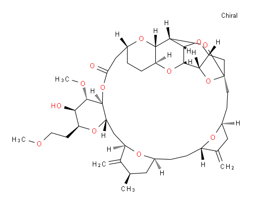 L-threo-L-talo-L-ido-D-galacto-D-allo-14-Pentatriacontulo-14,11-furanosonic acid, 3,7:6,10:8,14:9,12:17,20:23,27:29,33-heptaanhydro-2,4,5,13,15,16,18,19,21,22,24,25,26,28,34-pentadecadeoxy-25-methyl-31,35-di-O-methyl-19,26-bis(methylene)-, 1,30-lactone, (14S)- (9CI)