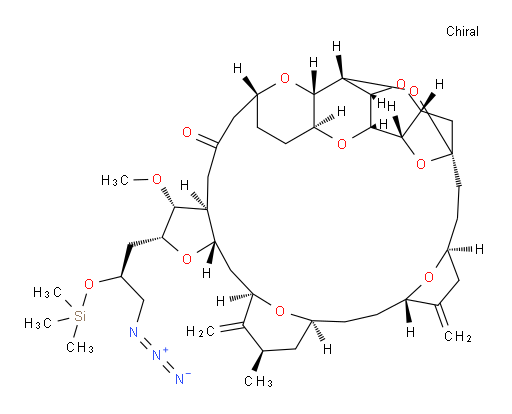 (2R,3R,3aS,7R,8aS,9S,10aR,11S,12R,13aR,13bS,15S,18S,21S,24S,26R,28R,29aS)-2-[(2S)-3-Azido-2-[(trimethylsilyl)oxy]propyl]hexacosahydro-3-methoxy-26-methyl-20,27-bis(methylene)-11,15:18,21:24,28-triepoxy-7,9-ethano-12,15-methano-9H,15H-furo[3,2-i]furo[2′,3′:5,6]pyrano[4,3-b][1,4]dioxacyclopentacosin-5(4H)-one (ACI)