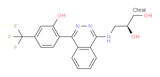 (2S)-3-[[4-[2-Hydroxy-4-(trifluoromethyl)phenyl]-1-phthalazinyl]amino]-1,2-propanediol (ACI)