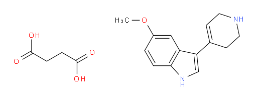 Butanedioic acid, compd. with 5-methoxy-3-(1,2,3,6-tetrahydro-4-pyridinyl)-1H-indole (1:2) (9CI)