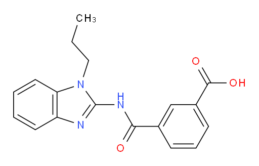 3-[[(1-Propyl-1H-benzimidazol-2-yl)amino]carbonyl]benzoic acid (ACI)