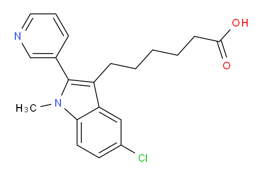 5-Chloro-1-methyl-2-(3-pyridinyl)-1H-indole-3-hexanoic acid (ACI)