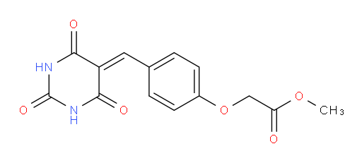 Methyl 2-[4-[(tetrahydro-2,4,6-trioxo-5(2H)-pyrimidinylidene)methyl]phenoxy]acetate (ACI)