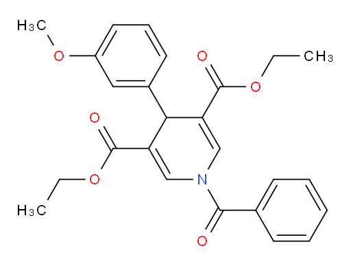 3,5-Diethyl 1-benzoyl-1,4-dihydro-4-(3-methoxyphenyl)-3,5-pyridinedicarboxylate (ACI)