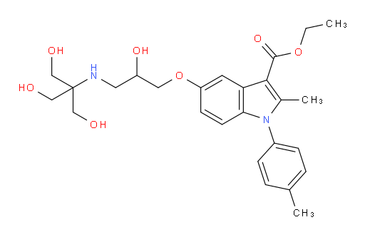 Ethyl 5-[2-hydroxy-3-[[2-hydroxy-1,1-bis(hydroxymethyl)ethyl]amino]propoxy]-2-methyl-1-(4-methylphenyl)-1H-indole-3-carboxylate (ACI)