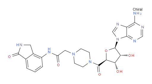5′-Deoxy-5′-[4-[2-[(2,3-dihydro-1-oxo-1H-isoindol-4-yl)amino]-2-oxoethyl]-1-piperazinyl]-5′-oxoadenosine (ACI)