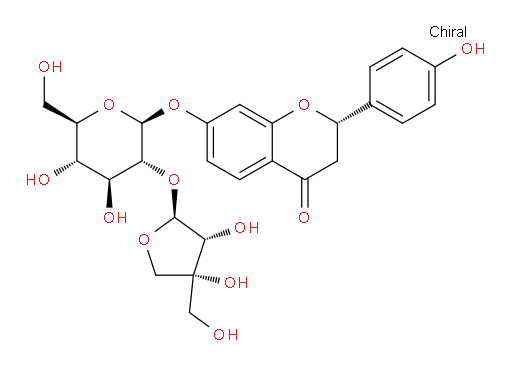 Liquiritigenin-7-O-β-D-glucopyranosyl-(1→2)-β-D-apiofuranoside