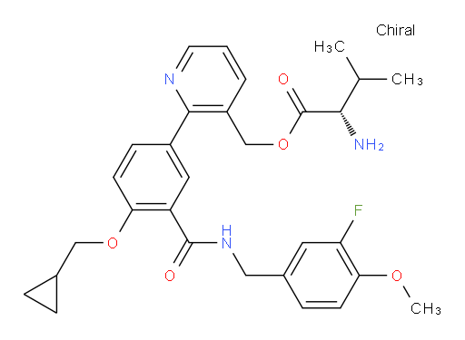 L-Valine 2-[4-(Cyclopropylmethoxy)-3-[N-(3-fluoro-4-methoxybenzyl)carbamoyl]phenyl]pyridin-3-ylmethyl ester