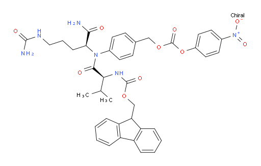 (9H-fluoren-9-yl)methyl ((S)-1-(((S)-1-amino-1-oxo-5-ureidopentan-2-yl)(4-((((4-nitrophenoxy)carbonyl)oxy)methyl)phenyl)amino)-3-methyl-1-oxobutan-2-yl)carbamate
