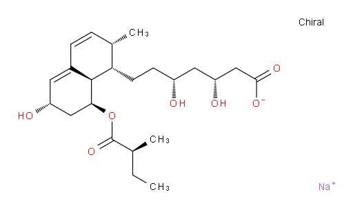 sodium (3R,5R)-3,5-dihydroxy-7-((1S,2S,6S,8S,8aR)-6-hydroxy-2-methyl-8-(((S)-2-methylbutanoyl)oxy)-1,2,6,7,8,8a-hexahydronaphthalen-1-yl)heptanoate