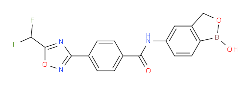 4-[5-(difluoromethyl)-1,2,4-oxadiazol-3-yl]-N-(1-hydroxy-1,3-dihydro-2,1-benzoxaborol-5-yl)benzamide