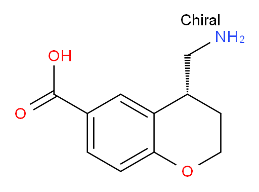 (4R)-4-(aminomethyl)-3,4-dihydro-2H-1-benzopyran-6-carboxylic acid