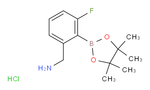 1-[3-fluoro-2-(4,4,5,5-tetramethyl-1,3,2-dioxaborolan-2-yl)phenyl]methanamine hydrochloride