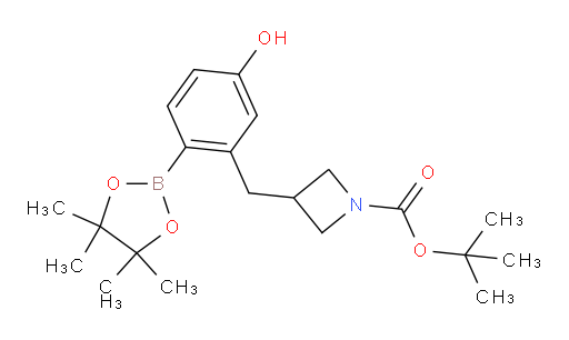 tert-butyl 3-{[5-hydroxy-2-(4,4,5,5-tetramethyl-1,3,2-dioxaborolan-2-yl)phenyl]methyl}azetidine-1-carboxylate