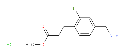 methyl 3-[4-(aminomethyl)-2-fluorophenyl]propanoate hydrochloride