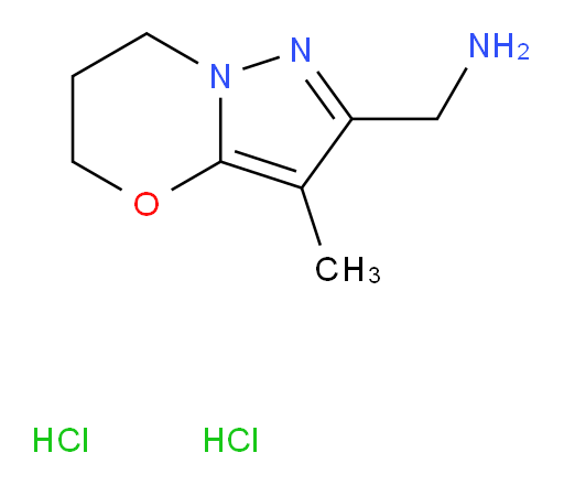1-{3-methyl-5H,6H,7H-pyrazolo[3,2-b][1,3]oxazin-2-yl}methanamine dihydrochloride