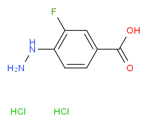 3-fluoro-4-hydrazinylbenzoic acid dihydrochloride