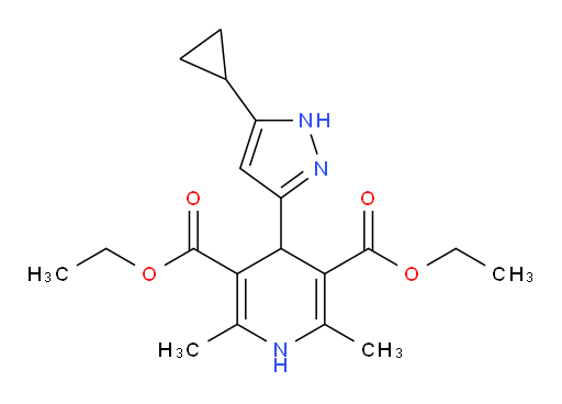3,5-diethyl 4-(5-cyclopropyl-1H-pyrazol-3-yl)-2,6-dimethyl-1,4-dihydropyridine-3,5-dicarboxylate