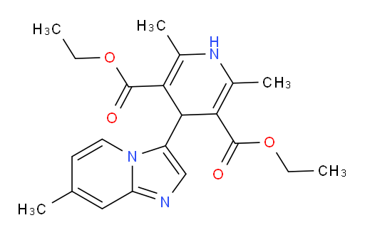 3,5-diethyl 2,6-dimethyl-4-{7-methylimidazo[1,2-a]pyridin-3-yl}-1,4-dihydropyridine-3,5-dicarboxylate