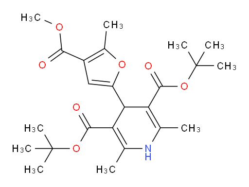 3,5-di-tert-butyl 4-[4-(methoxycarbonyl)-5-methylfuran-2-yl]-2,6-dimethyl-1,4-dihydropyridine-3,5-dicarboxylate