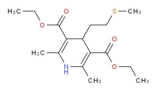 3,5-diethyl 2,6-dimethyl-4-[2-(methylsulfanyl)ethyl]-1,4-dihydropyridine-3,5-dicarboxylate