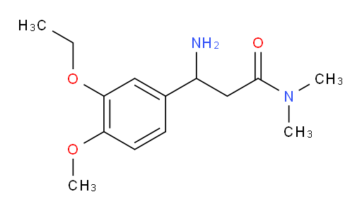 3-amino-3-(3-ethoxy-4-methoxyphenyl)-N,N-dimethylpropanamide