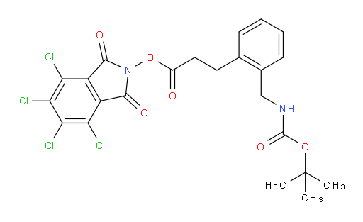 4,5,6,7-tetrachloro-1,3-dioxo-2,3-dihydro-1H-isoindol-2-yl 3-[2-({[(tert-butoxy)carbonyl]amino}methyl)phenyl]propanoate