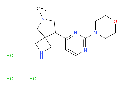 6-methyl-8-[2-(morpholin-4-yl)pyrimidin-4-yl]-2,6-diazaspiro[3.4]octane trihydrochloride
