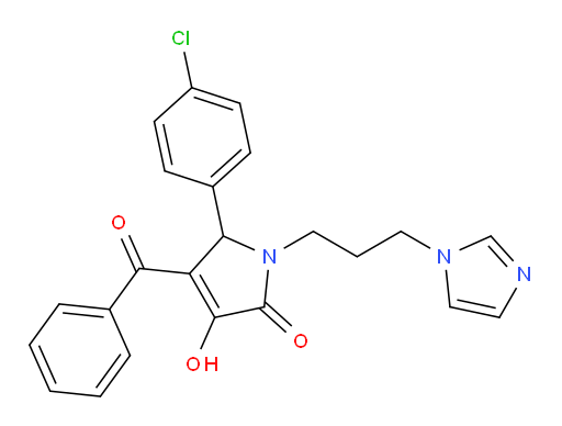 4-benzoyl-5-(4-chlorophenyl)-3-hydroxy-1-[3-(1H-imidazol-1-yl)propyl]-2,5-dihydro-1H-pyrrol-2-one