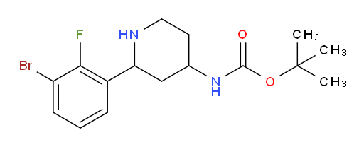tert-butyl N-[2-(3-bromo-2-fluorophenyl)piperidin-4-yl]carbamate