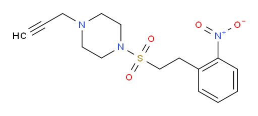 1-[2-(2-nitrophenyl)ethanesulfonyl]-4-(prop-2-yn-1-yl)piperazine