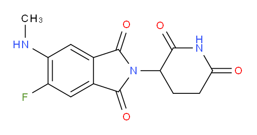 2-(2,6-dioxopiperidin-3-yl)-5-fluoro-6-(methylamino)-2,3-dihydro-1H-isoindole-1,3-dione