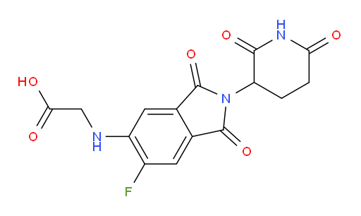 2-{[2-(2,6-dioxopiperidin-3-yl)-6-fluoro-1,3-dioxo-2,3-dihydro-1H-isoindol-5-yl]amino}acetic acid