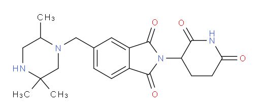 2-(2,6-dioxopiperidin-3-yl)-5-[(2,5,5-trimethylpiperazin-1-yl)methyl]-2,3-dihydro-1H-isoindole-1,3-dione