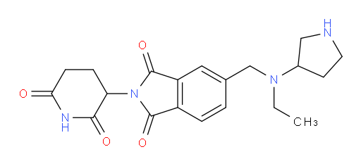 2-(2,6-dioxopiperidin-3-yl)-5-{[ethyl(pyrrolidin-3-yl)amino]methyl}-2,3-dihydro-1H-isoindole-1,3-dione