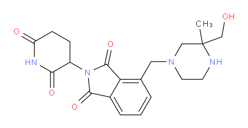2-(2,6-dioxopiperidin-3-yl)-4-{[3-(hydroxymethyl)-3-methylpiperazin-1-yl]methyl}-2,3-dihydro-1H-isoindole-1,3-dione