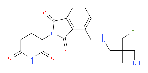 2-(2,6-dioxopiperidin-3-yl)-4-[({[3-(fluoromethyl)azetidin-3-yl]methyl}amino)methyl]-2,3-dihydro-1H-isoindole-1,3-dione