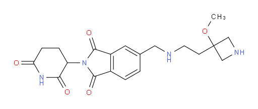 2-(2,6-dioxopiperidin-3-yl)-5-({[2-(3-methoxyazetidin-3-yl)ethyl]amino}methyl)-2,3-dihydro-1H-isoindole-1,3-dione