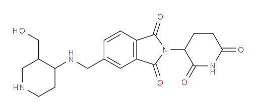 2-(2,6-dioxopiperidin-3-yl)-5-({[3-(hydroxymethyl)piperidin-4-yl]amino}methyl)-2,3-dihydro-1H-isoindole-1,3-dione
