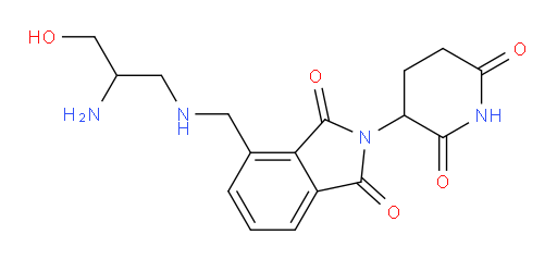 4-{[(2-amino-3-hydroxypropyl)amino]methyl}-2-(2,6-dioxopiperidin-3-yl)-2,3-dihydro-1H-isoindole-1,3-dione