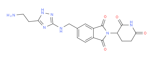 5-({[5-(2-aminoethyl)-1H-1,2,4-triazol-3-yl]amino}methyl)-2-(2,6-dioxopiperidin-3-yl)-2,3-dihydro-1H-isoindole-1,3-dione