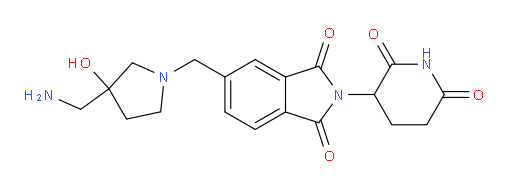 5-{[3-(aminomethyl)-3-hydroxypyrrolidin-1-yl]methyl}-2-(2,6-dioxopiperidin-3-yl)-2,3-dihydro-1H-isoindole-1,3-dione