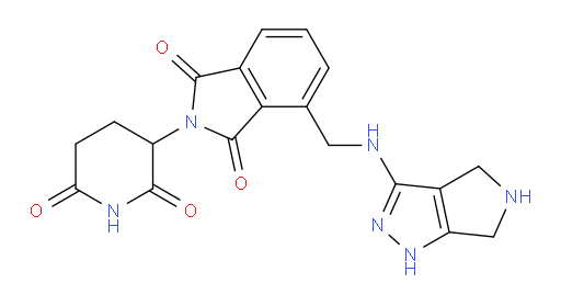 2-(2,6-dioxopiperidin-3-yl)-4-[({1H,4H,5H,6H-pyrrolo[3,4-c]pyrazol-3-yl}amino)methyl]-2,3-dihydro-1H-isoindole-1,3-dione