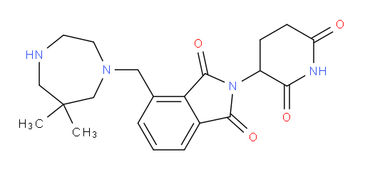 4-[(6,6-dimethyl-1,4-diazepan-1-yl)methyl]-2-(2,6-dioxopiperidin-3-yl)-2,3-dihydro-1H-isoindole-1,3-dione