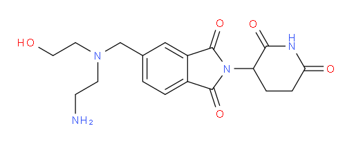 5-{[(2-aminoethyl)(2-hydroxyethyl)amino]methyl}-2-(2,6-dioxopiperidin-3-yl)-2,3-dihydro-1H-isoindole-1,3-dione