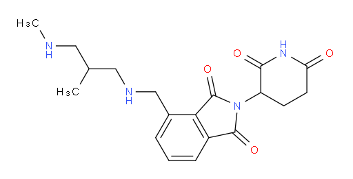 2-(2,6-dioxopiperidin-3-yl)-4-({[2-methyl-3-(methylamino)propyl]amino}methyl)-2,3-dihydro-1H-isoindole-1,3-dione