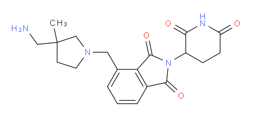 4-{[3-(aminomethyl)-3-methylpyrrolidin-1-yl]methyl}-2-(2,6-dioxopiperidin-3-yl)-2,3-dihydro-1H-isoindole-1,3-dione