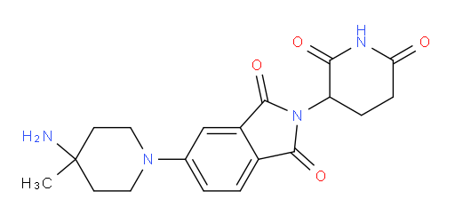 5-(4-amino-4-methylpiperidin-1-yl)-2-(2,6-dioxopiperidin-3-yl)-2,3-dihydro-1H-isoindole-1,3-dione