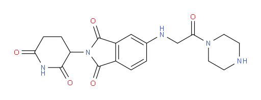 2-(2,6-dioxopiperidin-3-yl)-5-{[2-oxo-2-(piperazin-1-yl)ethyl]amino}-2,3-dihydro-1H-isoindole-1,3-dione